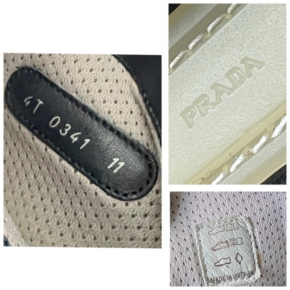 PRADA America’s Cup High-Top Sneakers Blue and Silver Men's Size 12 - Picture 10 of 16